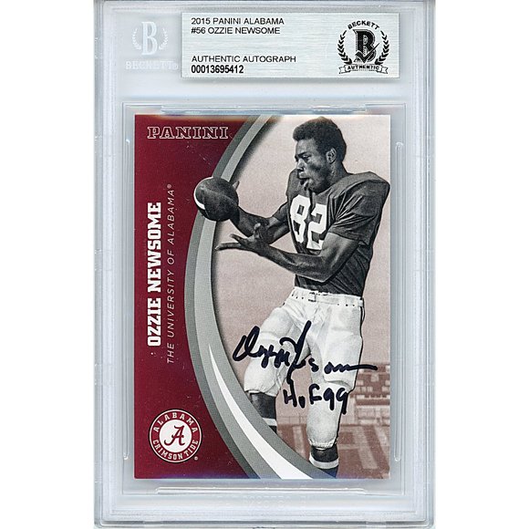 Ozzie Newsome Signed Alabama 2015 Panini Football Card Beckett BAS Autographed - Picture 1 of 4